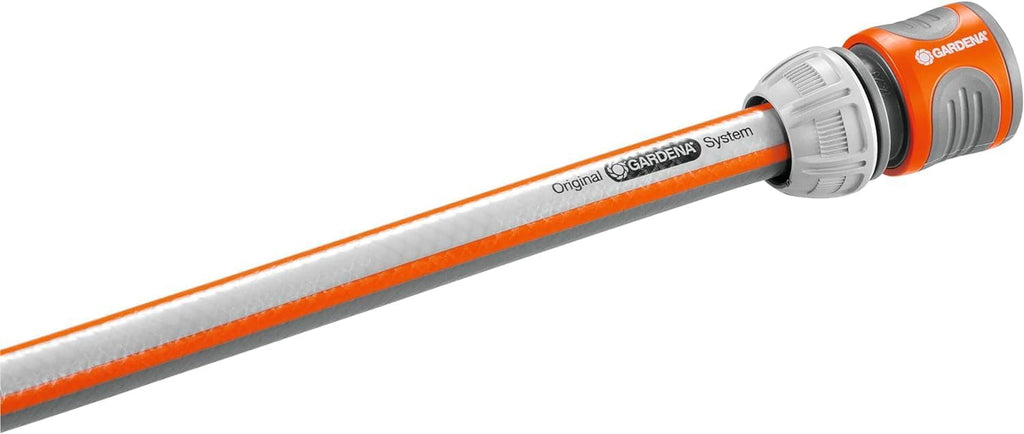 Conector furtun Gardena 13 mm (1/2 inch) și 15 mm (5/8 inch): Conector prin împingere pentru capătul furtunului, adâncituri pentru prindere, asamblare ușoară, ambalat (18215-20)