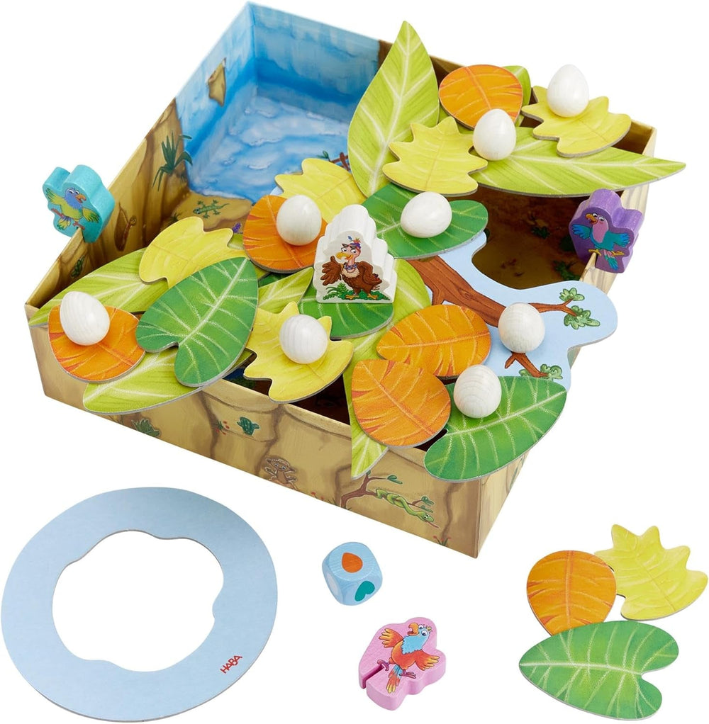 HABA Vai de mine, Doamnă Vultur! – Joc captivant de dexteritate din lemn, construirea cuibului, pentru copii de la 3 ani în sus – 2011720001
