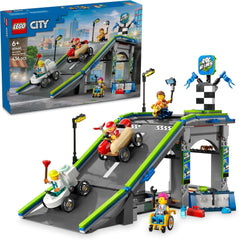 LEGO City No Limits: Wyścig w mydelniczce z rampą - Zabawka konstrukcyjna dla chłopców i dziewcząt od 6 lat - Zestaw z 2 mydelniczkami i 4 minifigurkami kierowców - Pomysł na prezent dla dzieci 60460 Zestawy do budowania Besuche den LEGO-Store Domyślny tytuł