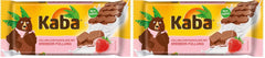 Czekolada mleczna Kaba z kremem truskawkowym, tabliczka czekolady z nadzieniem, tabliczka 90 g, rozpływająca się w ustach czekolada z kremem truskawkowo-owocowym i oryginalnym smakiem Kaba (2 sztuki w opakowaniu)
