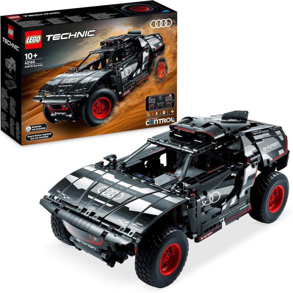 LEGO 42160 Technic Audi RS Q e-tron, zdalnie sterowany Rallye-Auto-Spielzeug, Dakar-Rallye-Geländewagen, App-steuerter RC mit Control+, Geschenk für Jungen, Mädchen und Fans ab 10 Jahren zum Bauen