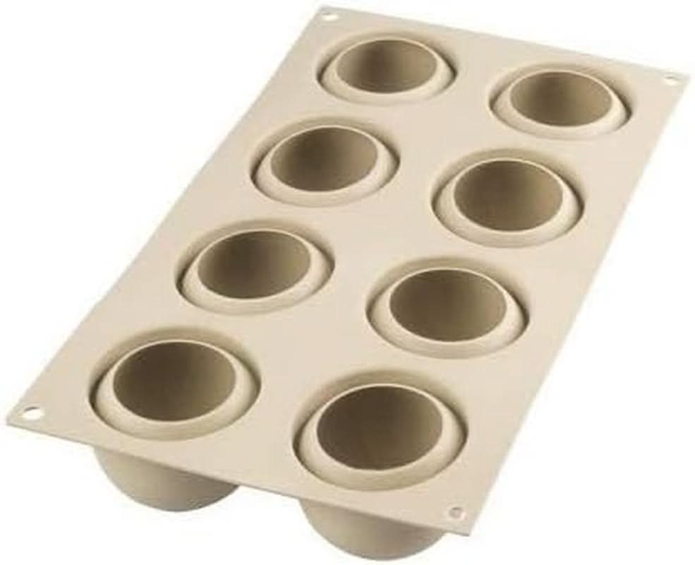 Silikomart, Forma do ciast silikonowych Tartufo, 8 pojedynczych otworów, Ø 62 H 52 mm Kuchnia Naty Shop