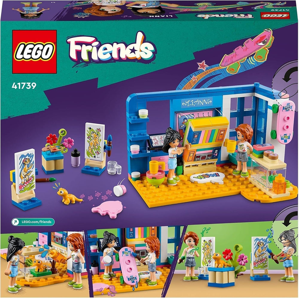 LEGO 41739 Friends Pokój Liann, minizabawka z motywem artystycznym, mały prezent kolekcjonerski z Liann, minilaleczkami Jesień i zwierzaki Zestawy do budowania z serii 2023 Besuche w sklepie LEGO