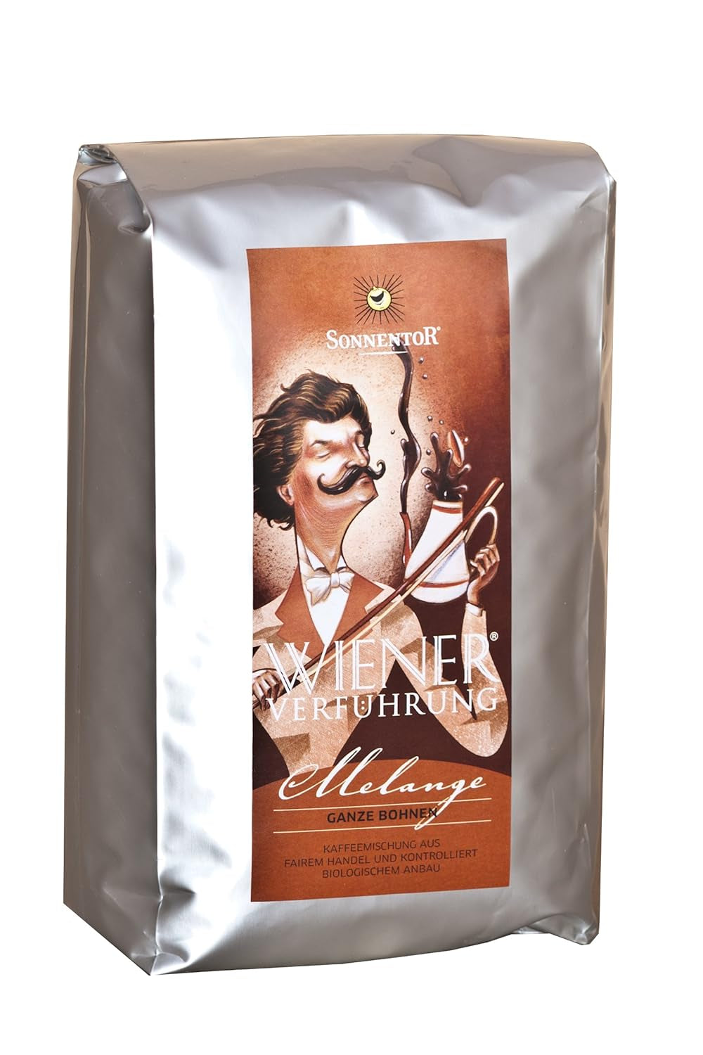 Melanj de boabe întregi de cafea Viennese Seduction, 1 pachet (1 x 1 kg) - Organic