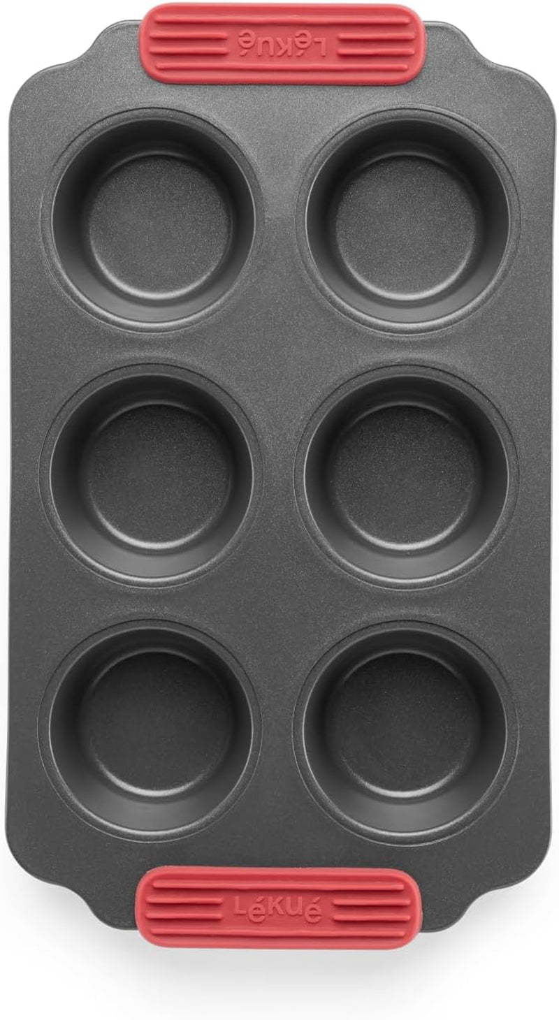 Lékué Muffin-Backform, Antihaftbeschichte, Metall, 6 Mulden Formy i blachy do pieczenia Naty Shop