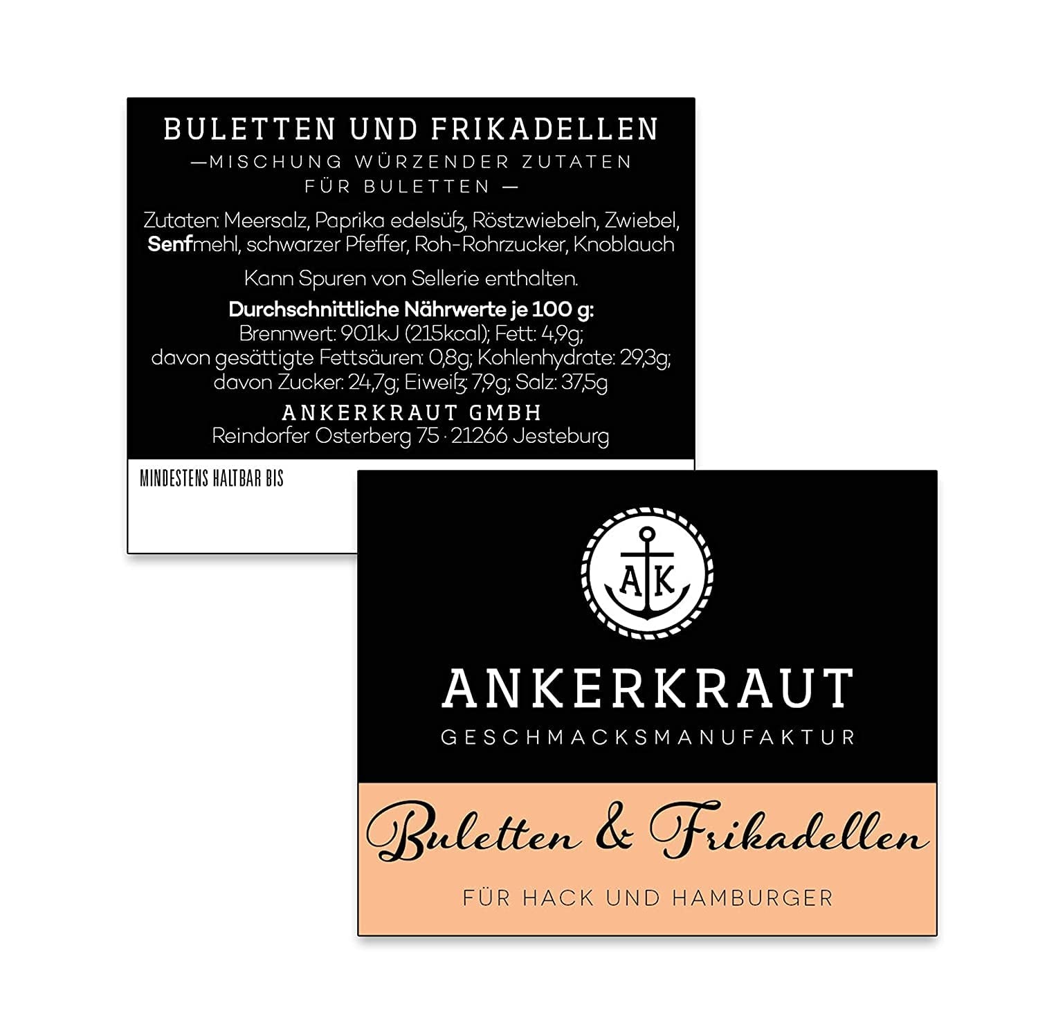 Ankerkraut Bulettes & Fleischpflanzerl, Gewürzmischung für Buletten und Frikadellen, 250g w torebce smakowej