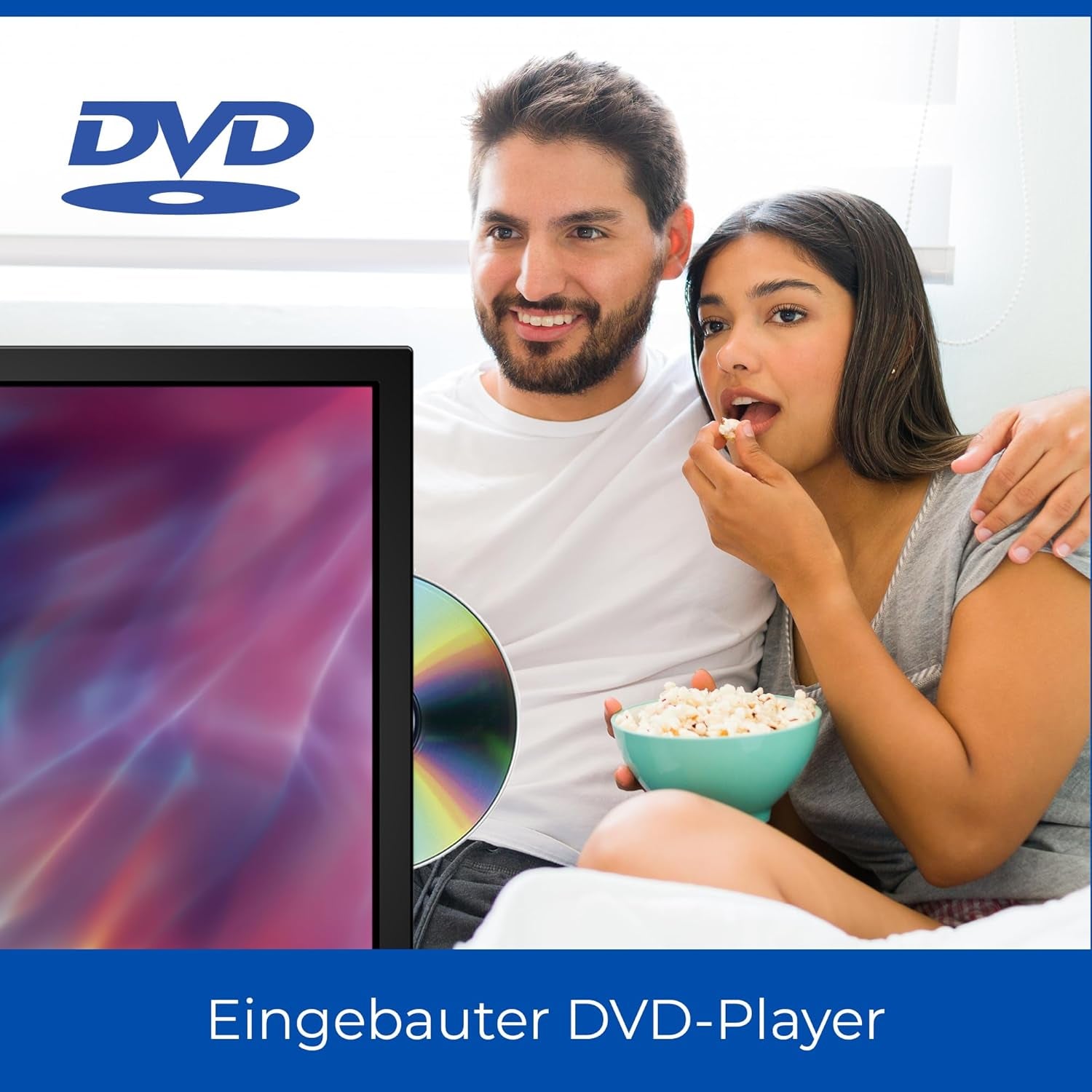 Televizor LED Cello C1920FSDE HD Ready de 19" (diagonală 47 cm), cu player DVD încorporat și tuner triplu DVBT2 S2, negru