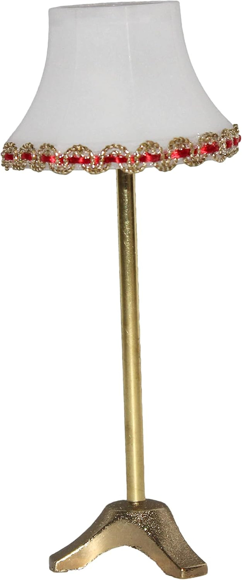 19211 - Miniatură - LED - Lampă de podea cu abajur din plastic și bază metalică, finisaj auriu, 110 mm înălțime