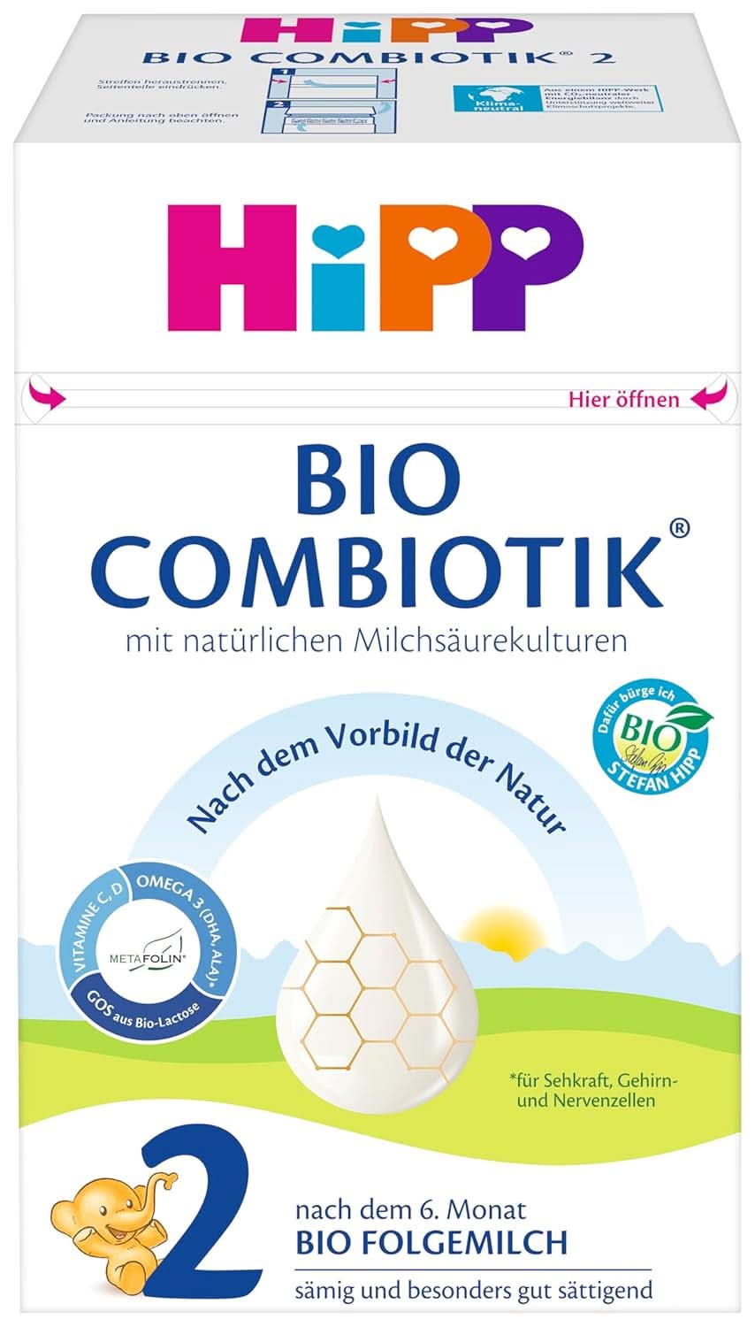 Hipp Organiczna karma mleczna 2 BIO Combiotik, opakowanie 4 szt. (4 x 600 gramów) Matka i dziecko Naty Shop NOWOŚĆ - 2 Bio Combiotics 4 x 600 gramów