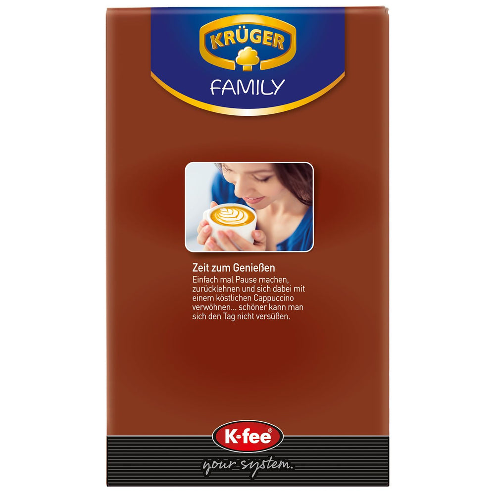KRÜGER Cappuccino Schoko Kaffeekapseln, kompatibel mit K-fee und ALDI EXPRESSI* Kapselmaschinen, aromatisiertes Instantkaffee, 96 Kapseln