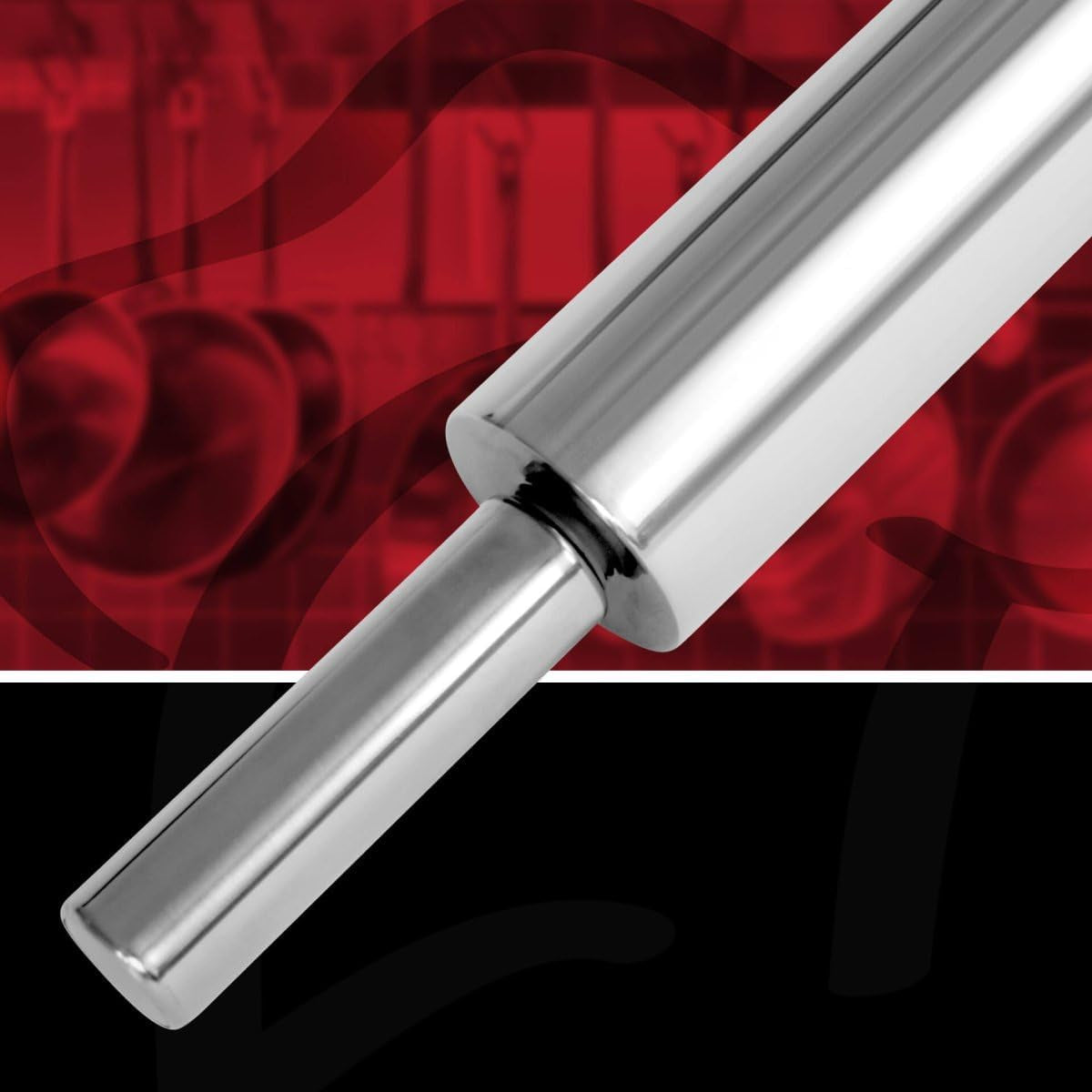 FMprofessional Teigroller aus wysokiej jakości Edelstahl, Nudelholz als Backzubehör, Backrolle zum Teigrollen, wszechstronny Teigwalze - stabilny i trwały (Wymiary: Ø 6 x 47,5 cm), Ilość: 1 Stück