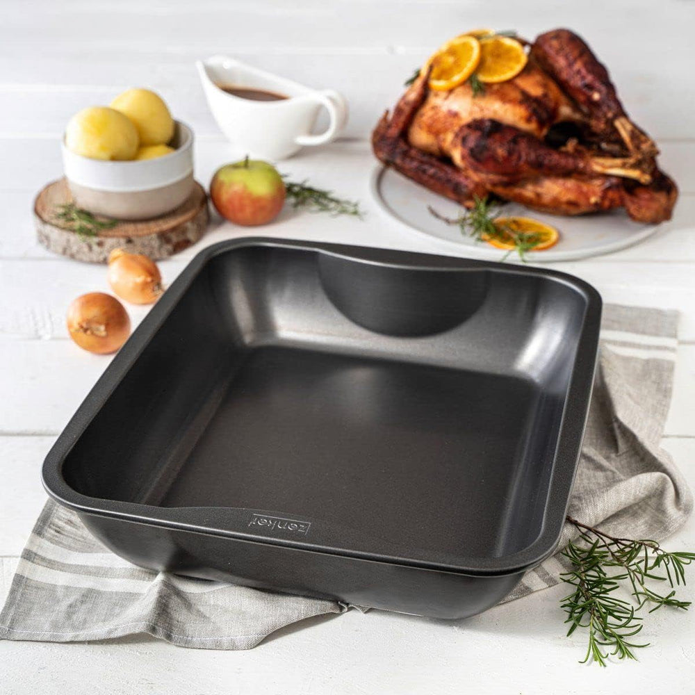 Zenker Xxl-Brat- Und Auslaufform (40 X 8 X 34 Cm) SPECIAL COOKING, Rechteckige Ofenform Mit Antihaftbebeschichtung, Backblech Für Krosse Braten & Saftige Aufläufe (Farbe: Schwarz), Menge: 1 Stück Formy i blachy do pieczenia Naty Shop