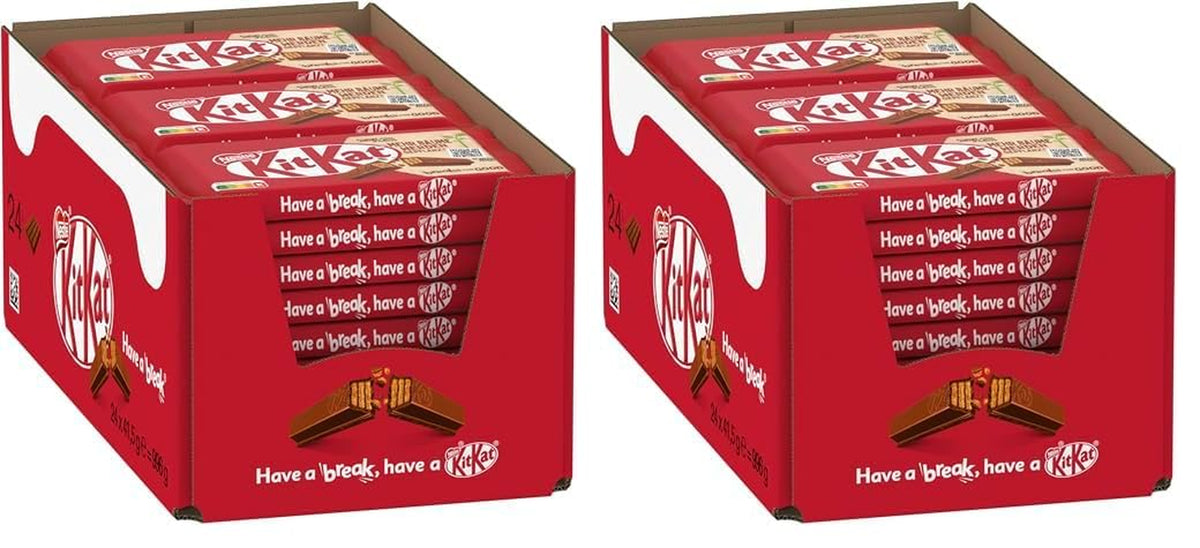 Klasyczne batoniki czekoladowe Nestlé, chrupiące batoniki waflowe z mlecznej czekolady, opakowanie 48 szt. (24 x 41,5 g)