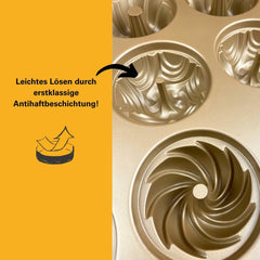 Birkmann, Contoura, Gugelhupfblech Violet, Backform Aus Aluguss, Mit Antihaftbeschichtung Und Rezept, 887077 Formy i blachy do pieczenia Naty Shop