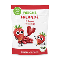 Organiczne chipsy owocowe „100% Strawberry” Liofilizowane chipsy truskawkowe (12 x 12 g) i nowe organiczne chrupiące chipsy kukurydziano-marchewkowe, ekologiczna przekąska, od 1 roku, (9 x 30g) 270g