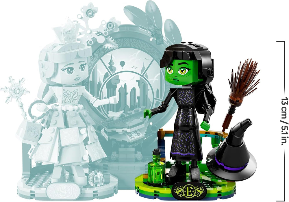LEGO Wicked - Elphaba & Glinda Figuren - Spielzeug mit viel Zubehör, darunter EIN Besen, eine Krone, eine Handtasche und eine Fensterszene - Geschenk für Mädchen und Jungen ab 10 Jahren - 75682
