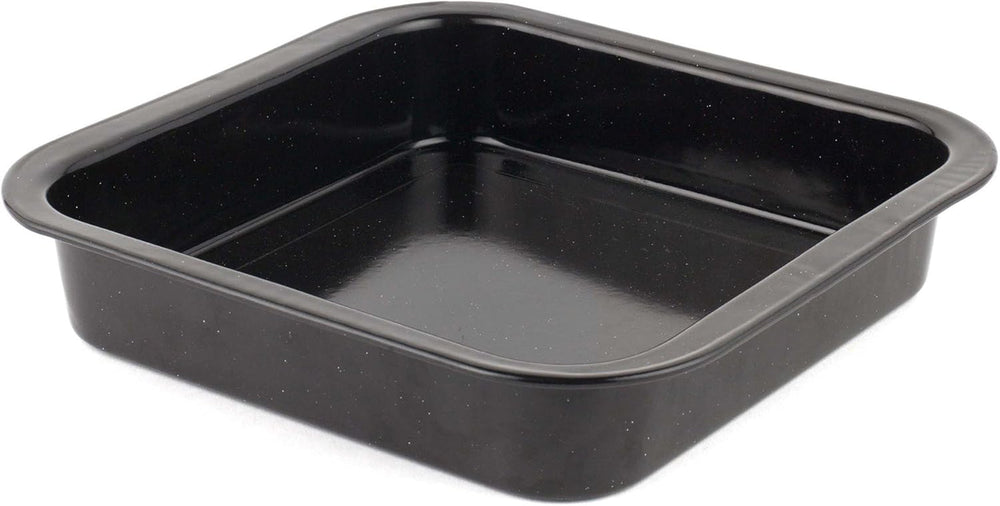 Russell Hobbs CW9161 Romano 34Cm Enamel Bräter - Mit Gitter, Rechteckige Auflaufform Mit Rost, Spülmaschinenfest Ofenform, Grill Auflaufform, Bratform Für Backofen Ofenbeständig Bis 230 Degree Formy i blachy do pieczenia Naty Shop 26Cm Quadratischer Bräter