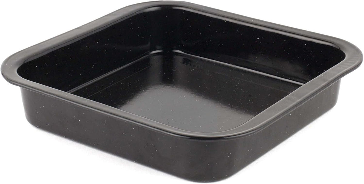 Russell Hobbs CW9161 Romano 34Cm Enamel Bräter - Mit Gitter, Rechteckige Auflaufform Mit Rost, Spülmaschinenfest Ofenform, Grill Auflaufform, Bratform Für Backofen Ofenbeständig Bis 230 Degree Formy i blachy do pieczenia Naty Shop 26Cm Quadratischer Bräter