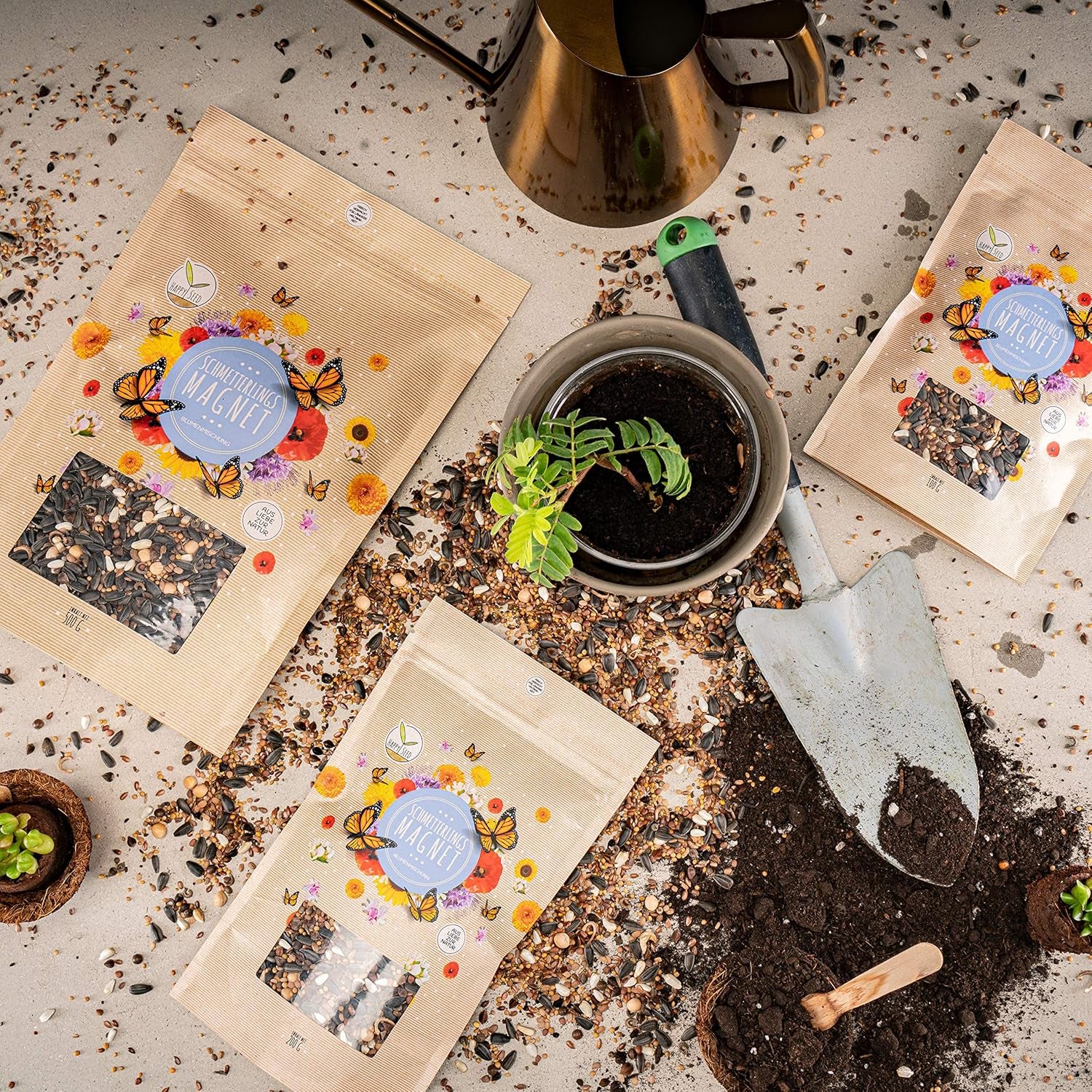 100g Nasiona motyli na kolorową łąkę kwiatową - Kolorowa i bogata w nektar mieszanka nasion dzikich kwiatów dla motyli