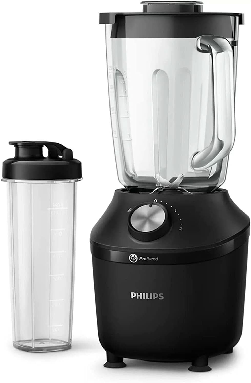 Mikser stojący i ekspres do smoothie Philips – 600 W, 2-litrowy becher, aplikacja Homeid, 2 Geschwindigkeitsstufen + funkcja impulsowa, Problend, funkcja kruszenia lodu (HR2291/41) Kuchnia Naty Shop