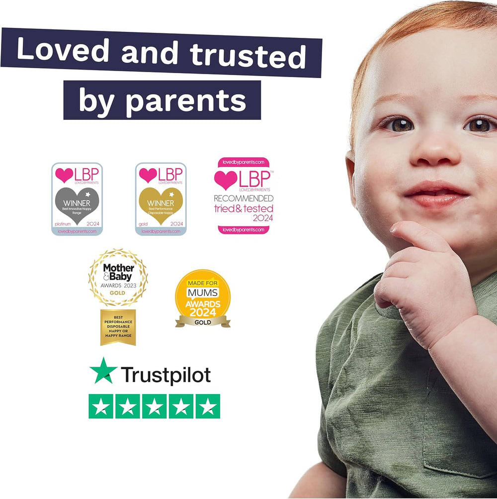 Majtki ekologiczne, rozmiar 7 (17kg+), 16szt, bielizna jednorazowa dla skóry wrażliwej i alergicznej, bezzapachowa, ściągana z boku