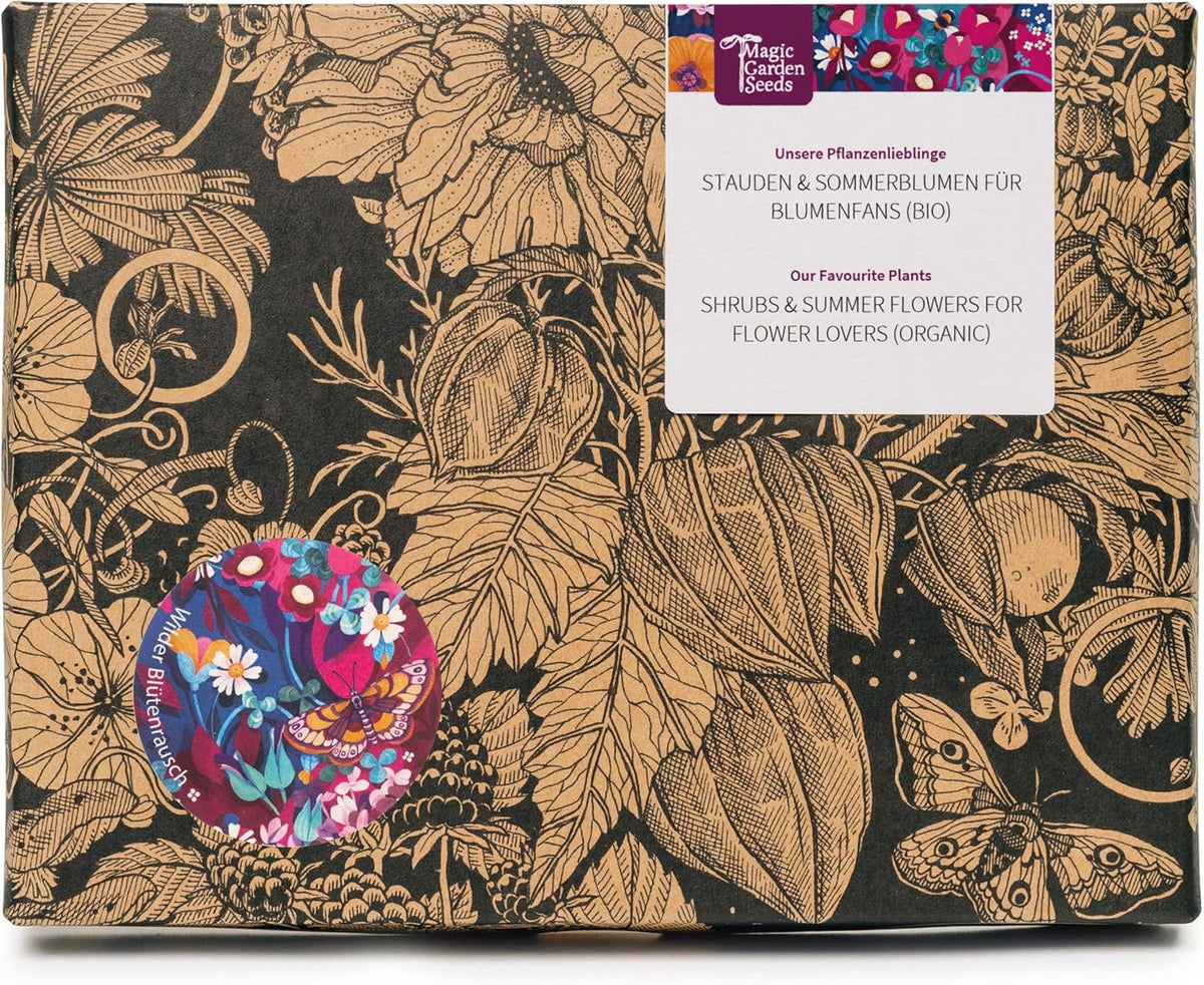 Nasze ulubione rośliny: byliny i kwiaty letnie dla miłośników kwiatów (organiczne) - zestaw upominkowy z nasionami zawierający 6 uroczych odmian zapewniających dziką eksplozję kwiatów - sprawi, że będziesz szczęśliwy!