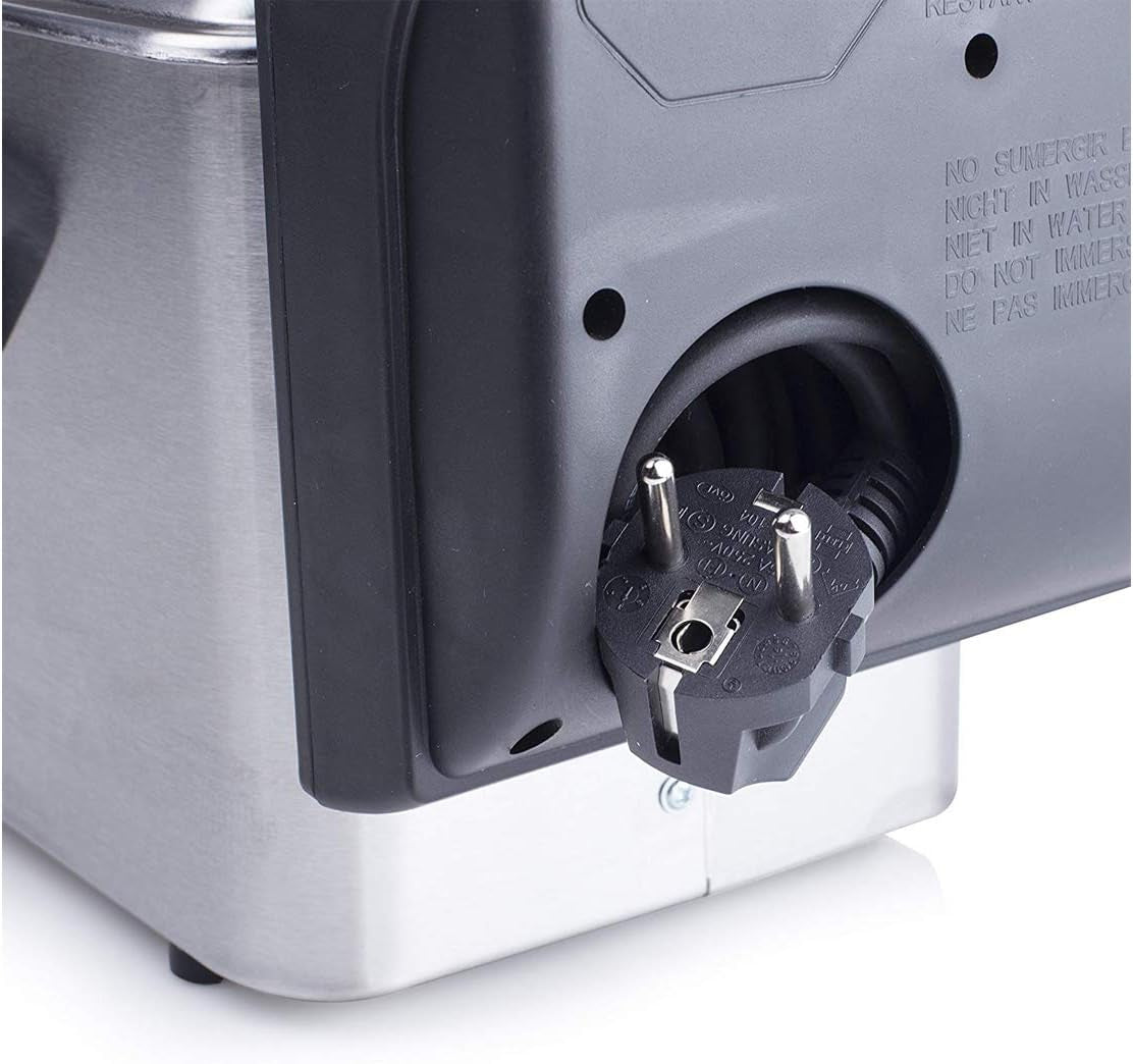 Frytkownica Tristar ze stali nierdzewnej - pojemność 2 litry, funkcja zimnej strefy i regulowany termostat do 190°C, FR-6919, srebrny AGD Naty Shop