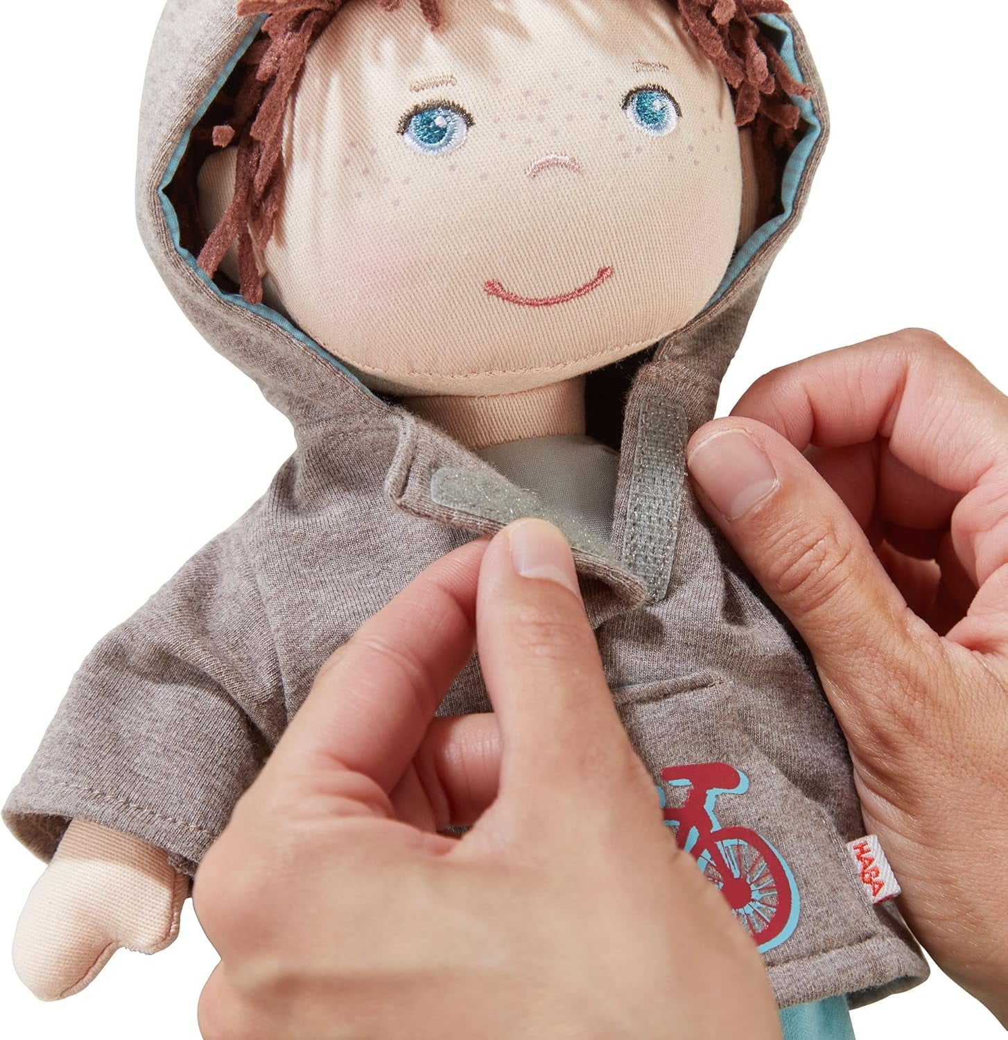 HABA Puppe Lian – Weiche Stoffpuppe 30 cm, ideal für Babys und Kleinkinder, waschbar & leicht an- und ausziehbar, ab 18 Monaten – 1302109001