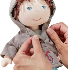 HABA Puppe Lian – Weiche Stoffpuppe 30 cm, ideal für Babys und Kleinkinder, waschbar & leicht an- und ausziehbar, ab 18 Monaten – 1302109001