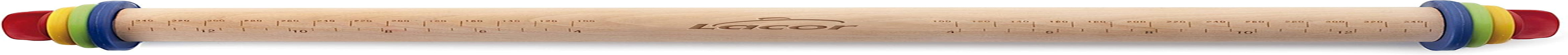 67142 Teigroller Buchenholz 34 cm z kółkiem Weinring, Holz, brązowy, 42 x 6 x 6 cm