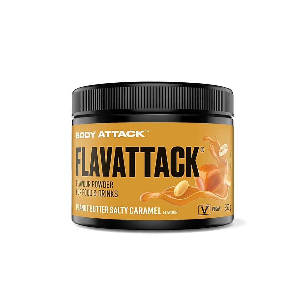 Body Attack Flavattack®, Double Choc Brownie, 250 g / 83 porcje Smaki Naty Shop 250 gramów Masło Orzechowe + Solony Karmel