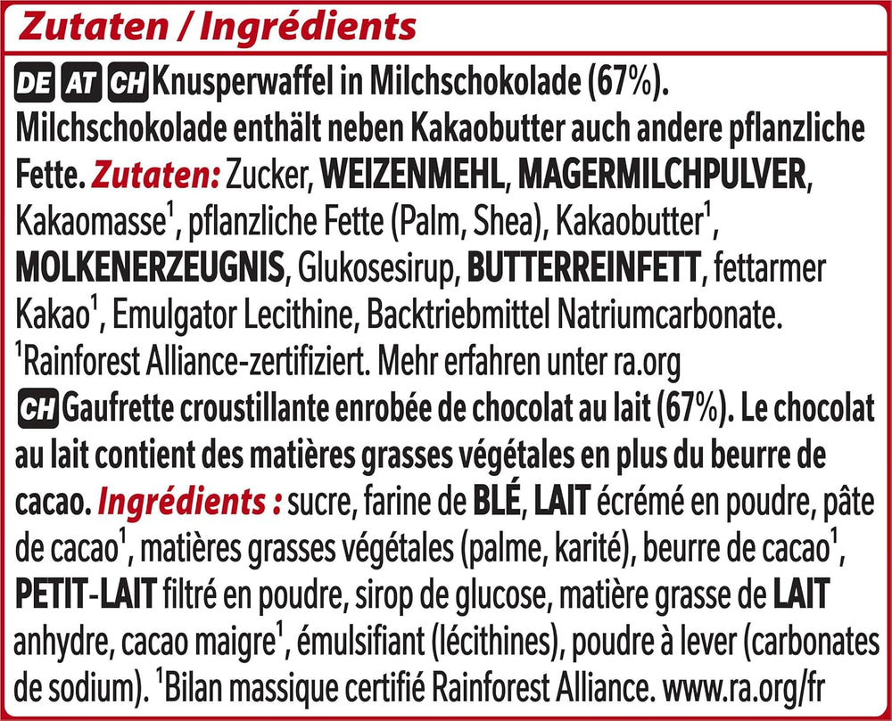 Nestlé KitKat Klasyczne batoniki czekoladowe Chrupiące batoniki waflowe z mlecznej czekolady 24 opakowania (24 x 41,5 g)