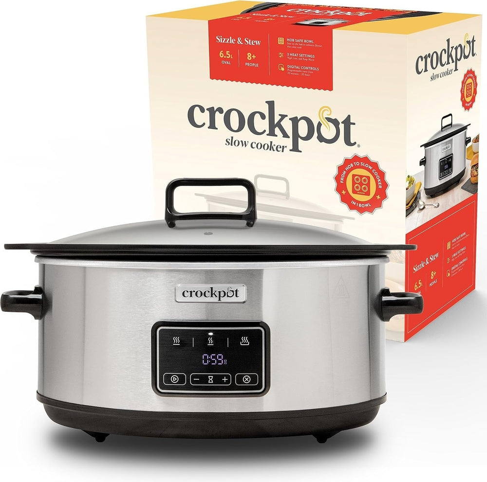 Cyfrowa powolna kuchenka Crock-Pot Timeselect, 5,6 litra (7 osób) Wolnowar Naty Shop