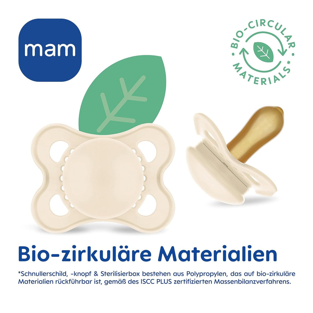 Suzetă MAM Original | Suzetă din latex | 0-6 luni | Suzetă pentru bebeluși potrivită pentru alăptare | Recomandată de moașe | Rezistent la mușcături | Latex de cauciuc natural | Oaie/Iepure | Pachet de 2