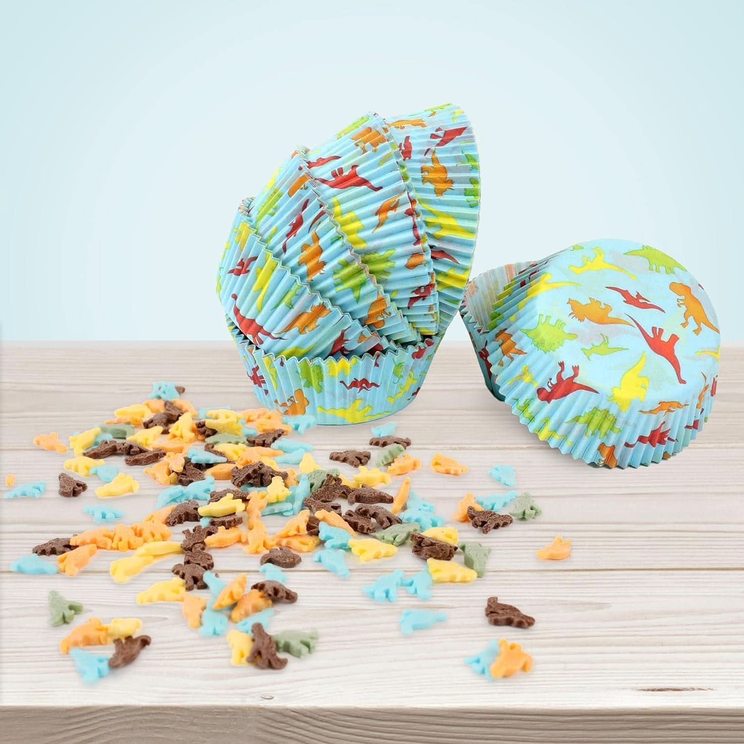 Set Günthart Dino, 55 grame + 50 chese briose din hartie Sprinkles Naty Shop
