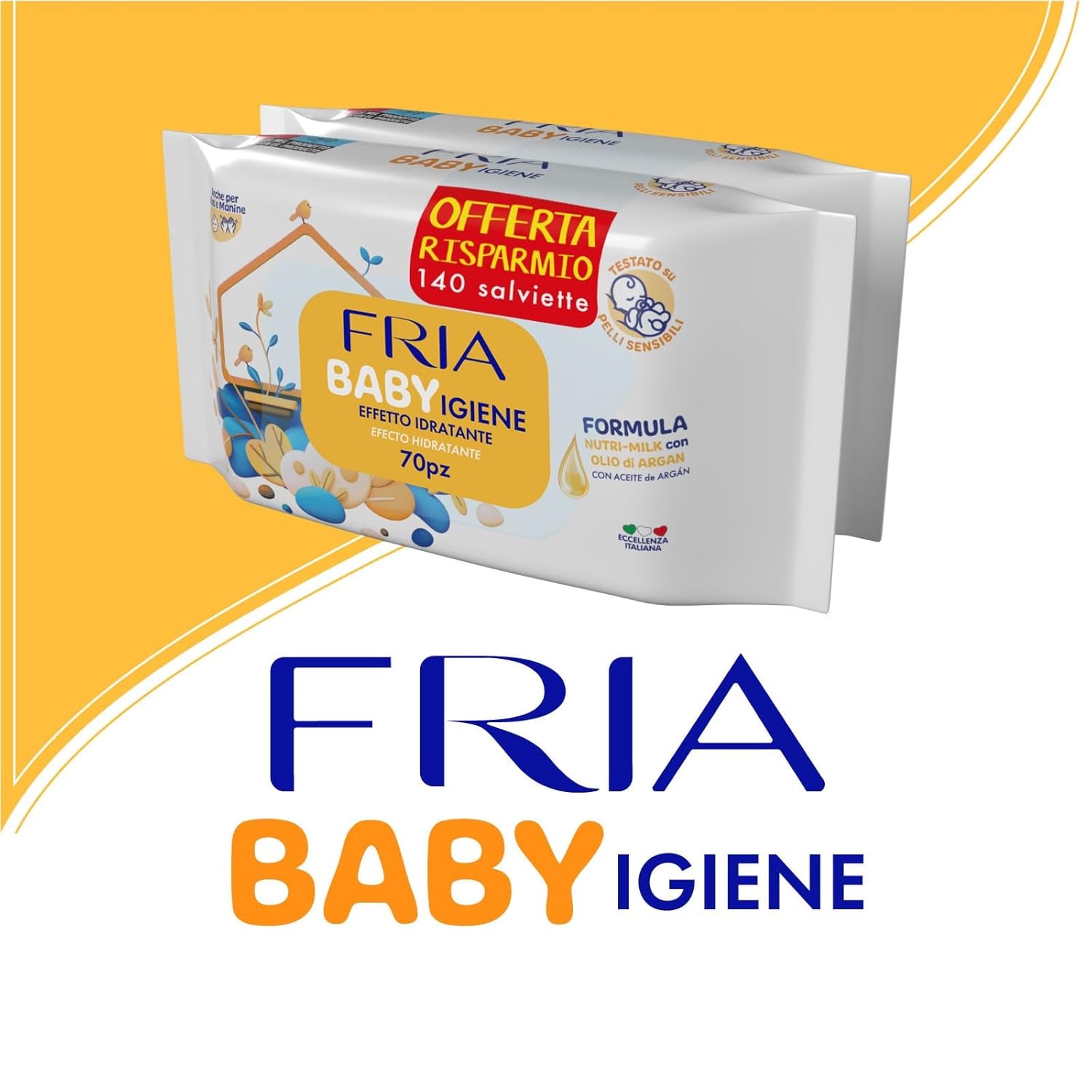 Chusteczki nawilżane, opakowanie 2 szt. (144 chusteczki)