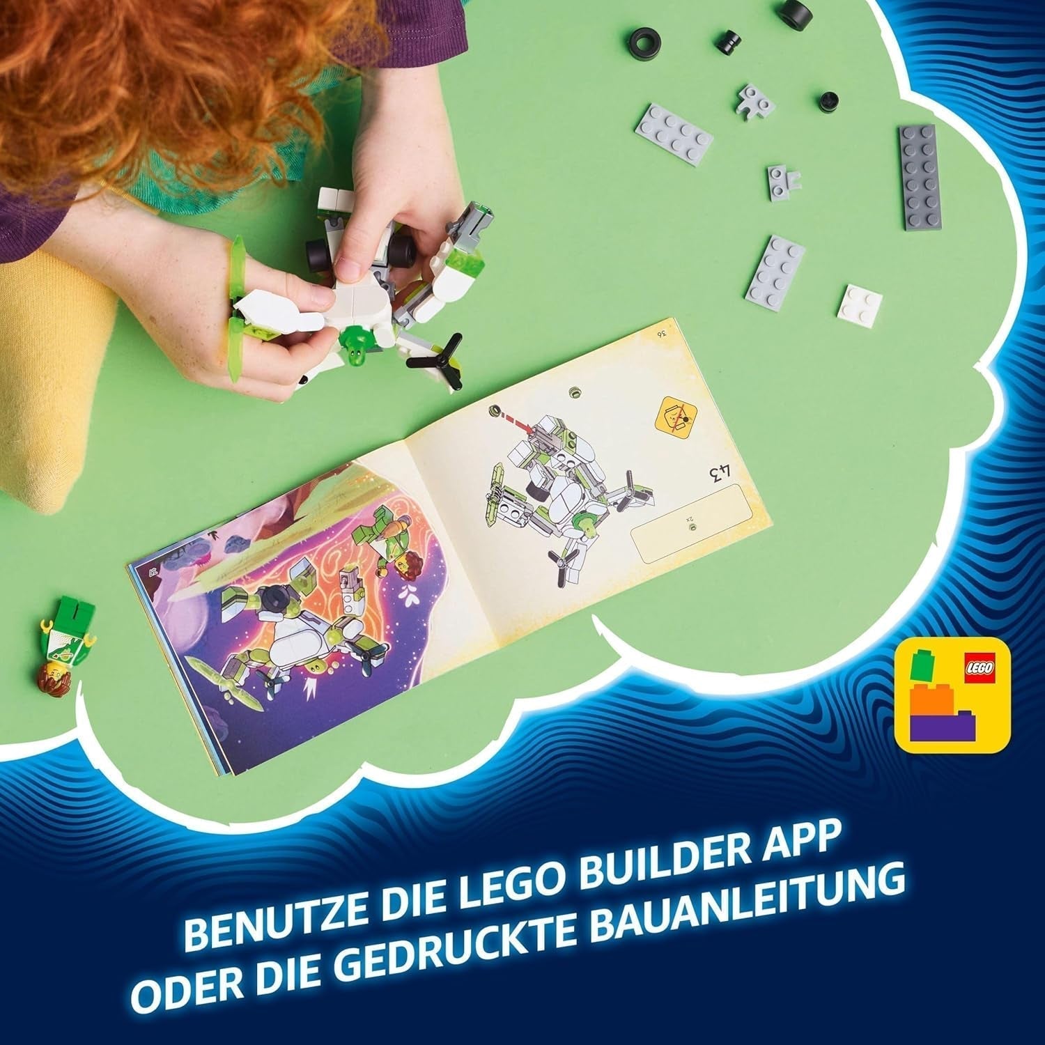 LEGO Dreamzzz Przygoda Z-Bloba z robotem i pojazdem, zabawkowy mech 20 w 1, dla dziewcząt i chłopców, dzieci w wieku od 7 lat, zestaw fantasy z minifigurką Mateo, 20 wersji Z-Bloba 71487 Zestawy do budowania Szukaj w sklepie LEGO