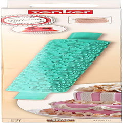 Zenker Fondant-Prägerroller 31 cm CANDY, Rollstab aus Kunststoff, Teigrolle für die Dekoration von Zuckergebäck, Zuckerguss, Fondant, Kuchen (farba: Ice Blue), Menge: 1 Stück, 31 x 5 x 5 cm
