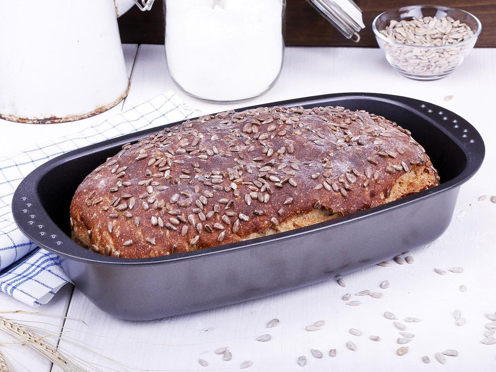 Chg 9942-04 Bratenform Mit Deckel, Antihaftbeschichte, antracytowo-metaliczny, 37 x 20 x 7 cm Formy i blachy do pieczenia Naty Shop