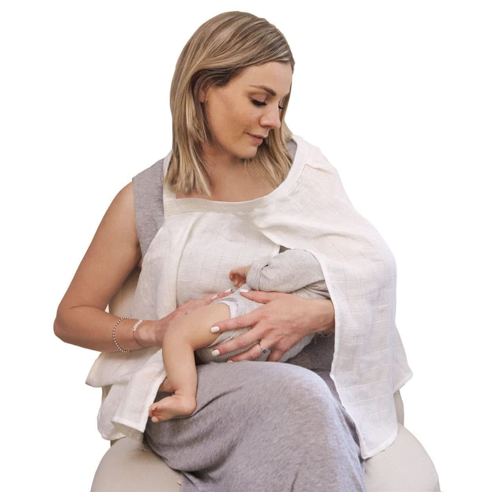 Ręcznik do karmienia, biały Żywność dla niemowląt i akcesoria do karmienia piersią Naty Shop White