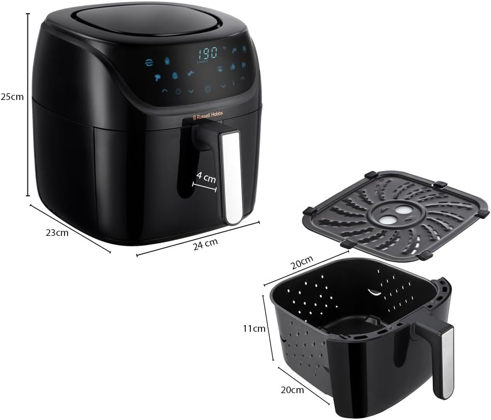 Russell Hobbs Air Fryer L 4L Rapid Airfryer, 7 funcții de gătit, 10 programe Electrocasnice Naty Shop