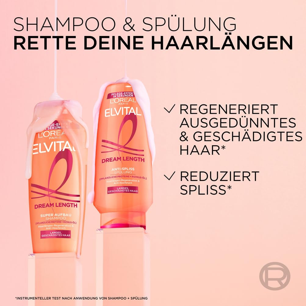 L'Oréal Paris Elvital Dreamlength Super Building Shampoo, dla marzycielskich długich włosów L'Oréal Prysznic i Kąpiel