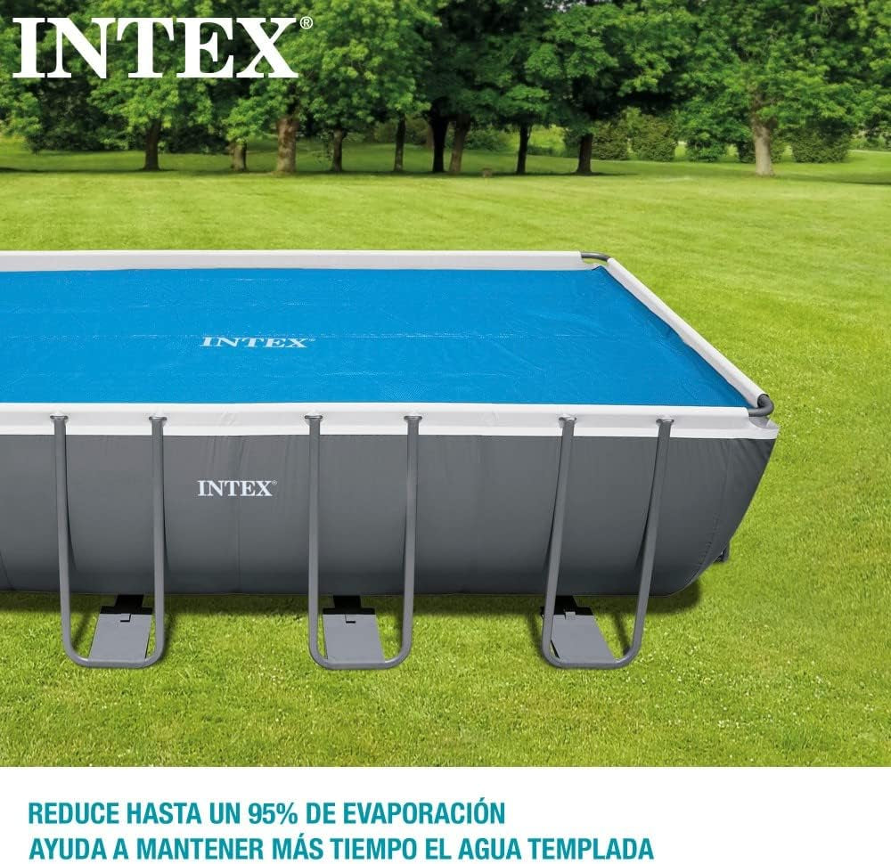 Prostokątny pokrowiec na materac Intex Ultra Frame 549 x 274 cm, grubość 160 mikronów, wymiary fabryczne: 538 x 253 cm, 28016, niebieski