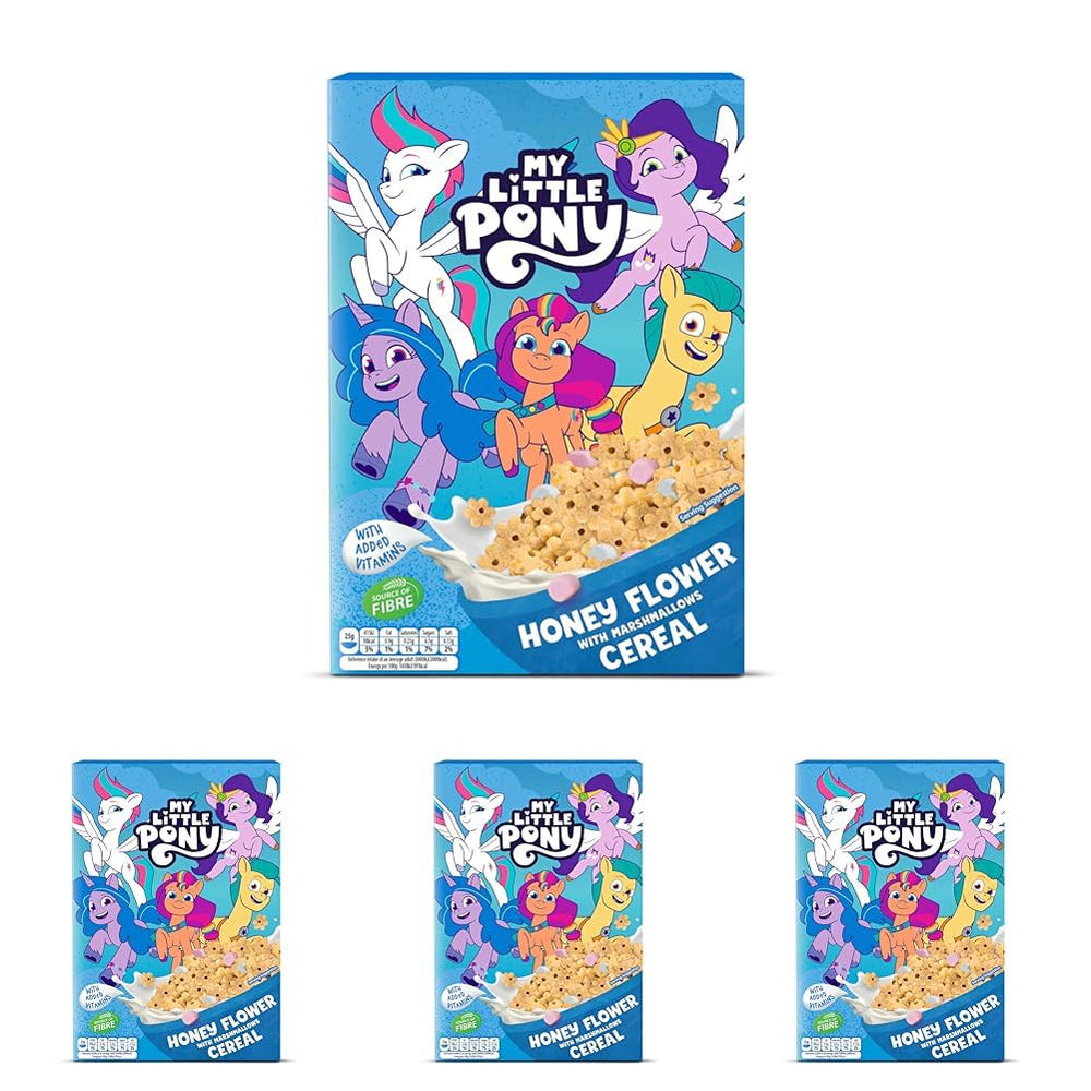 Hot Wheels Honey Loops Chrupiące pełnoziarniste płatki śniadaniowe z dodatkiem witamin, 1 opakowanie (1 x 375 g)