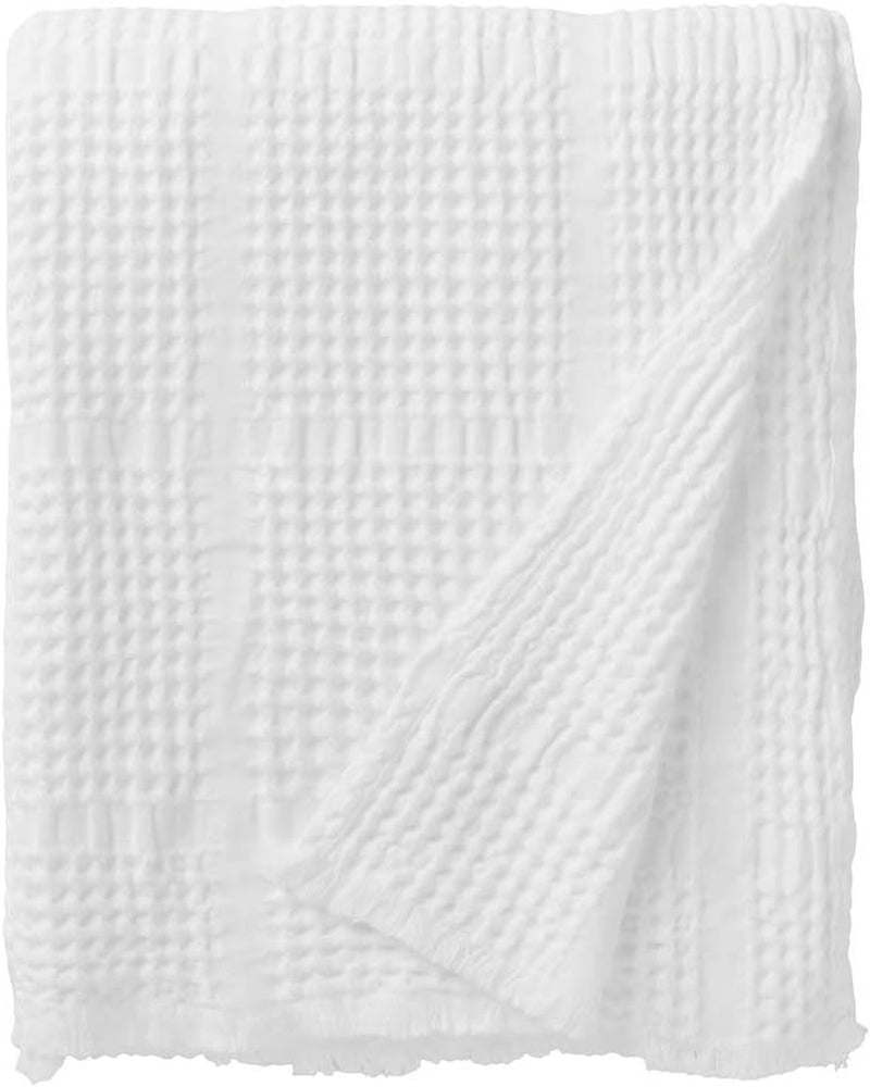 Kocyk żakardowy jednokolorowy, bawełniany, Yogi, 130 X 170 cm Kołdry i kołdry Naty Shop Tytuł domyślny