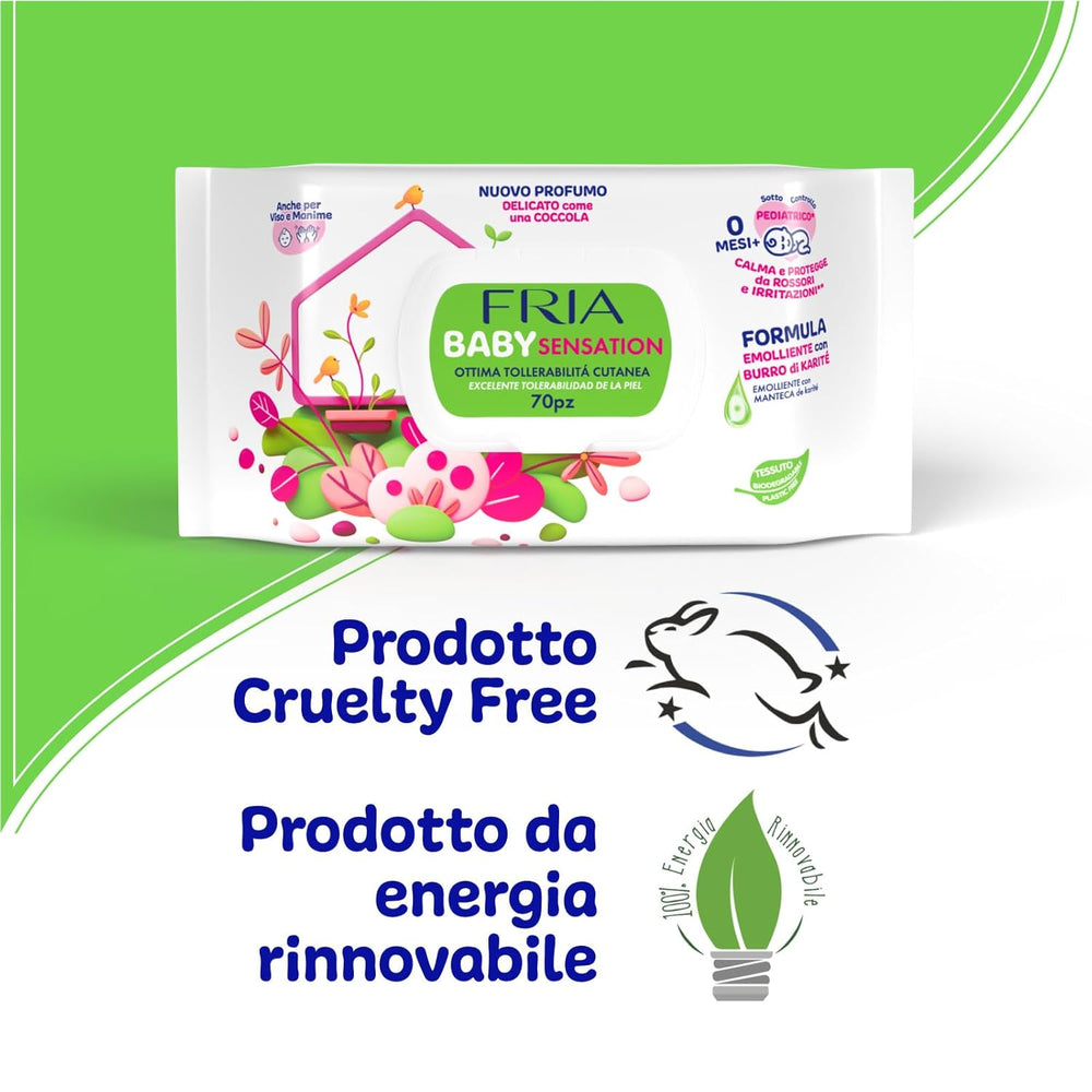 Baby Sensations z pokrywką, 72 chusteczki nawilżane, chusteczki do higieny osobistej, uniseks, dla dzieci