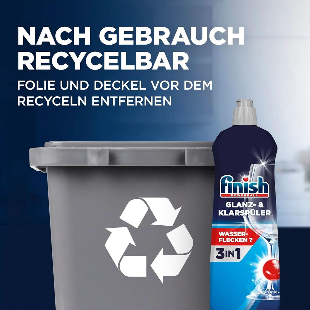 Finish Shine & Nabłyszczacz - Do błyszczących i suchych naczyń bez zacieków - Megapack 800 ml (3 szt.) Naty Shop