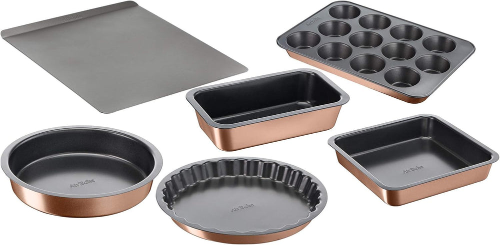 Tefal Airbake J2555014 Muffinform, Antihaftbeschichtung, Karbonstahl, Braun, 29 X 41 Cm Formy i blachy do pieczenia Naty Shop