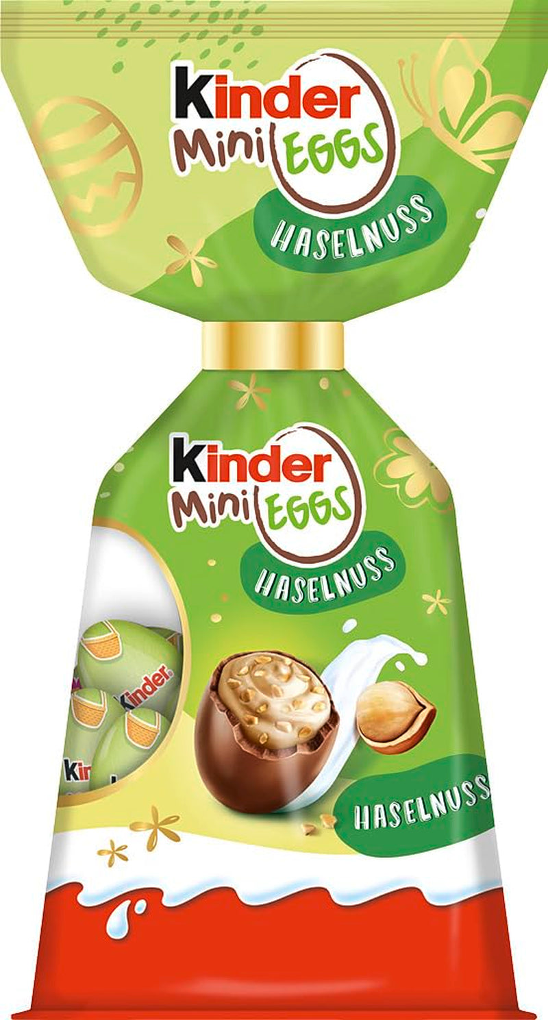 Kinder Mini Jajka Mleczne | 85g – Pyszne Wielkanocne Czekoladowe Jajka – Wielkanocne Słodycze – Gładkie mleczne nadzienie oblane mleczną czekoladą – Idealne do wielkanocnego koszyka – Do podzielenia się