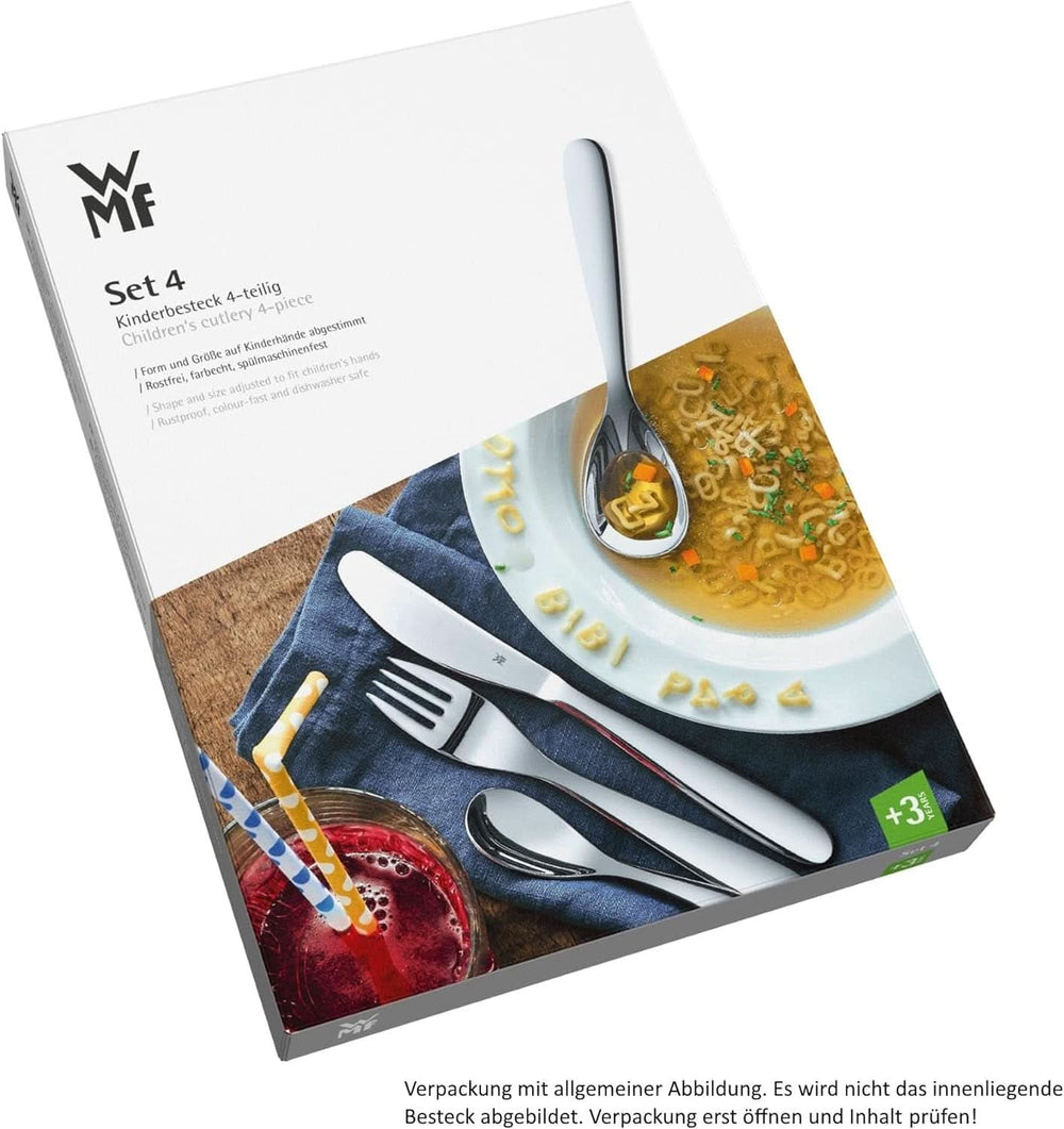 Zestaw sztućców ze stali nierdzewnej dla dzieci WMF Animals, 4 sztuki, polerowany Cromargan Kitchen Naty Shop